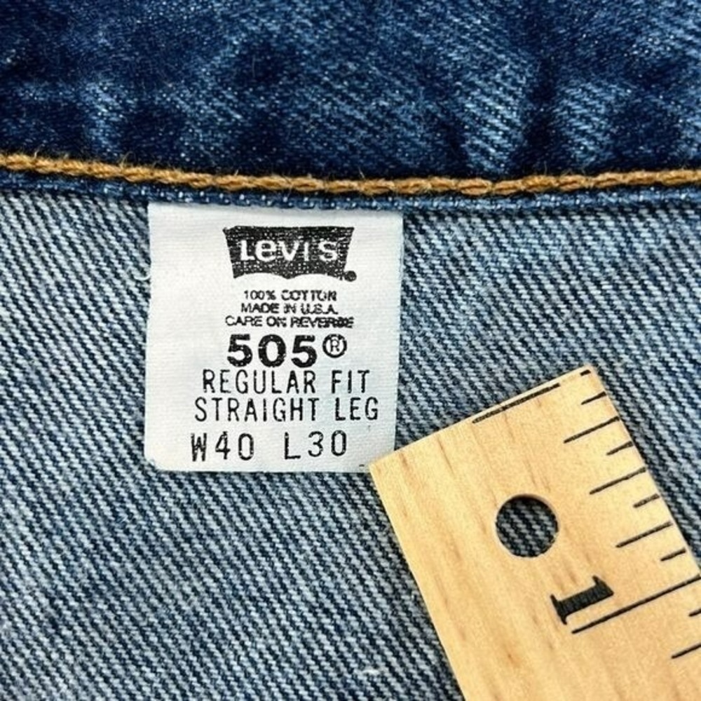 Vintage Y2k Levi's 505 Jeans Men's 40x30 (38x30 Actual) Straight Leg Regular Fit - Picture 10 of 11